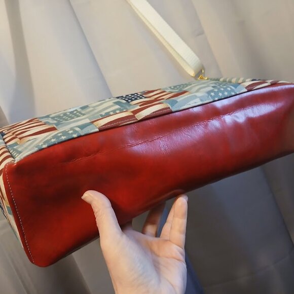 New Patriotic Stars & Stripes USA Sling Crossbody Purse Shoulder Bag Large 18x9 - Picture 6 of 12